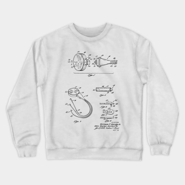 Cardiac Pacer Ball System Vintage Patent Hand Drawing Crewneck Sweatshirt by TheYoungDesigns